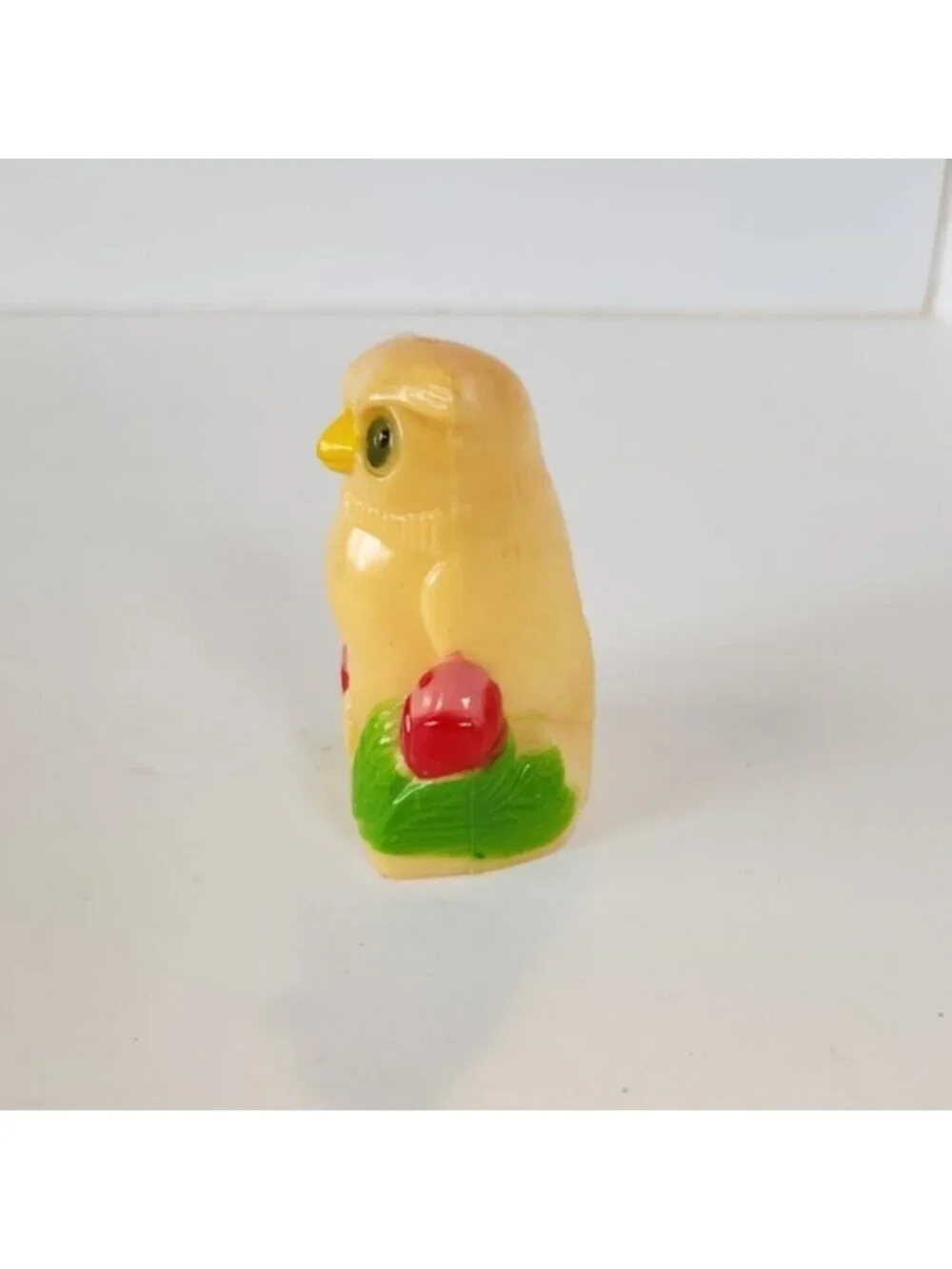 Vintage Celluloid Owl Salt & Pepper Shaker 50s 60s MCM Retro Kitchen Ecl…
